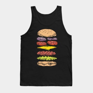 Exploded Burger Tank Top